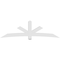 Ekena Millwork Alberta Architectural Grade PVC Gable Bracket, 108"W x 31 1/2"H x 6"D x 6"F, 7/12 Pitch GBP108X32X0606ALB00 - alternate 2